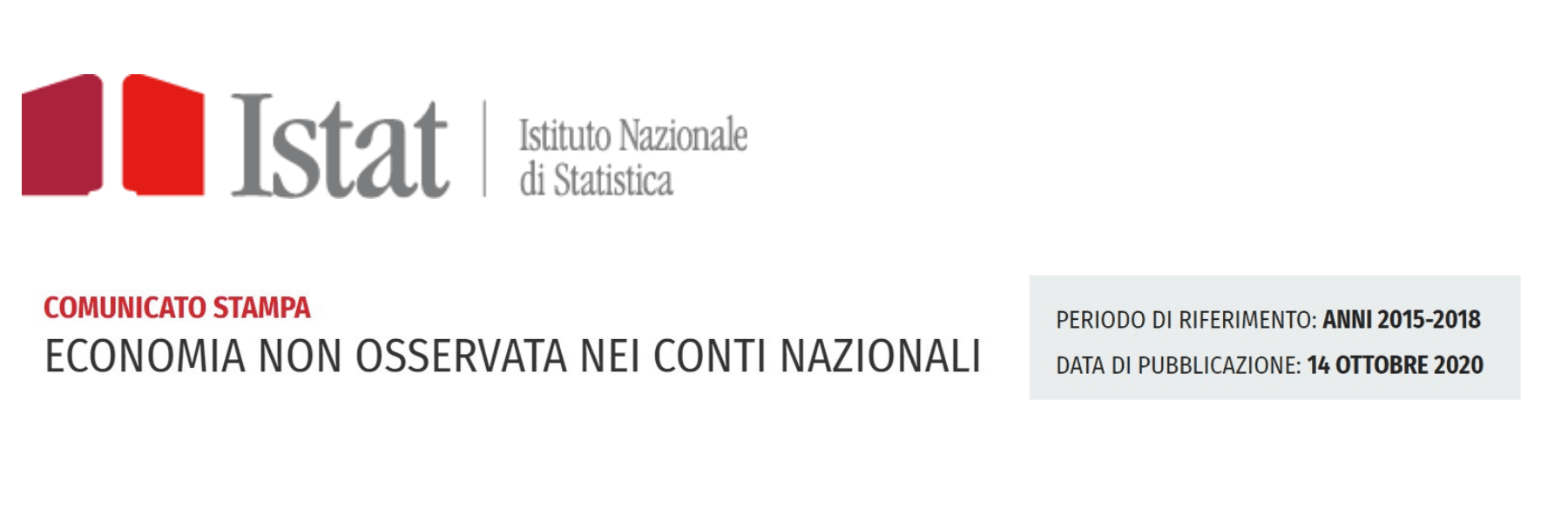 Economia non osservata nei conti nazionali – Istat